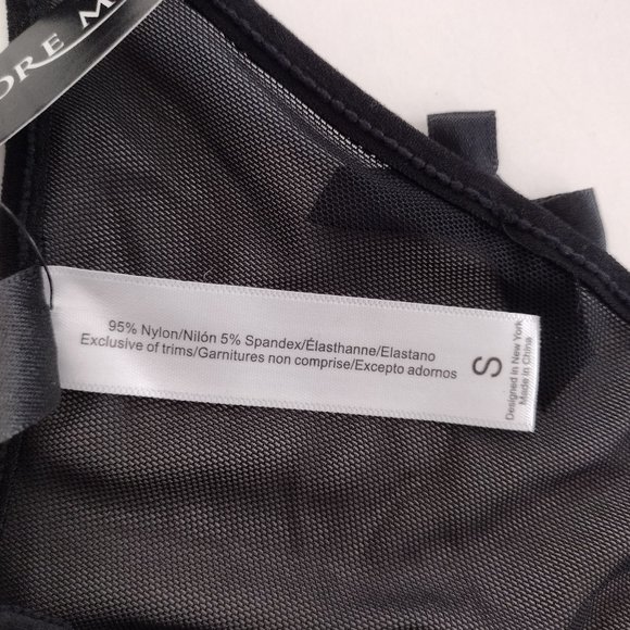 Adore Me Black Sheer Mesh Nylon G String Thong Panty Size S - Picture 11 of 13